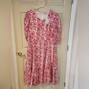 Ivy city pink and white maxi crystal dress